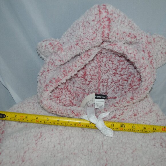 Girls pink hoodie sweatshirt NWT sz. med hand warmer animal ears - Picture 4 of 4